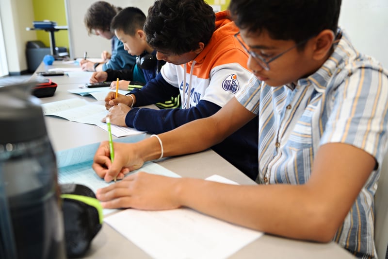 Classroom contest scene